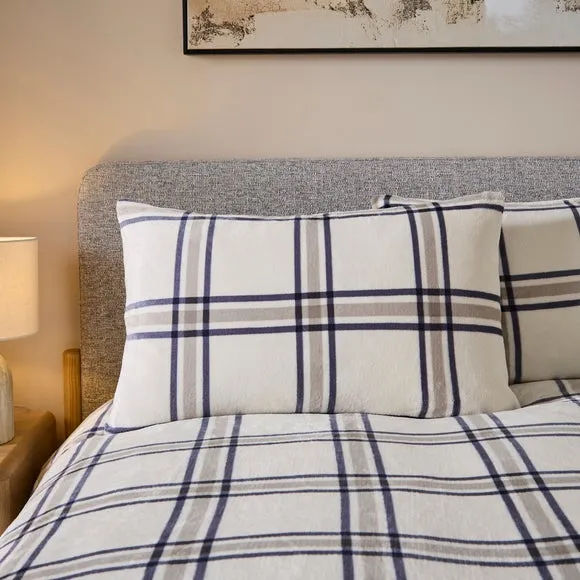 Maven Check Fleece Duvet Cover & Pillowcase Set 3