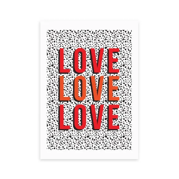 East End Prints Love Love Love Print by The Native State 2