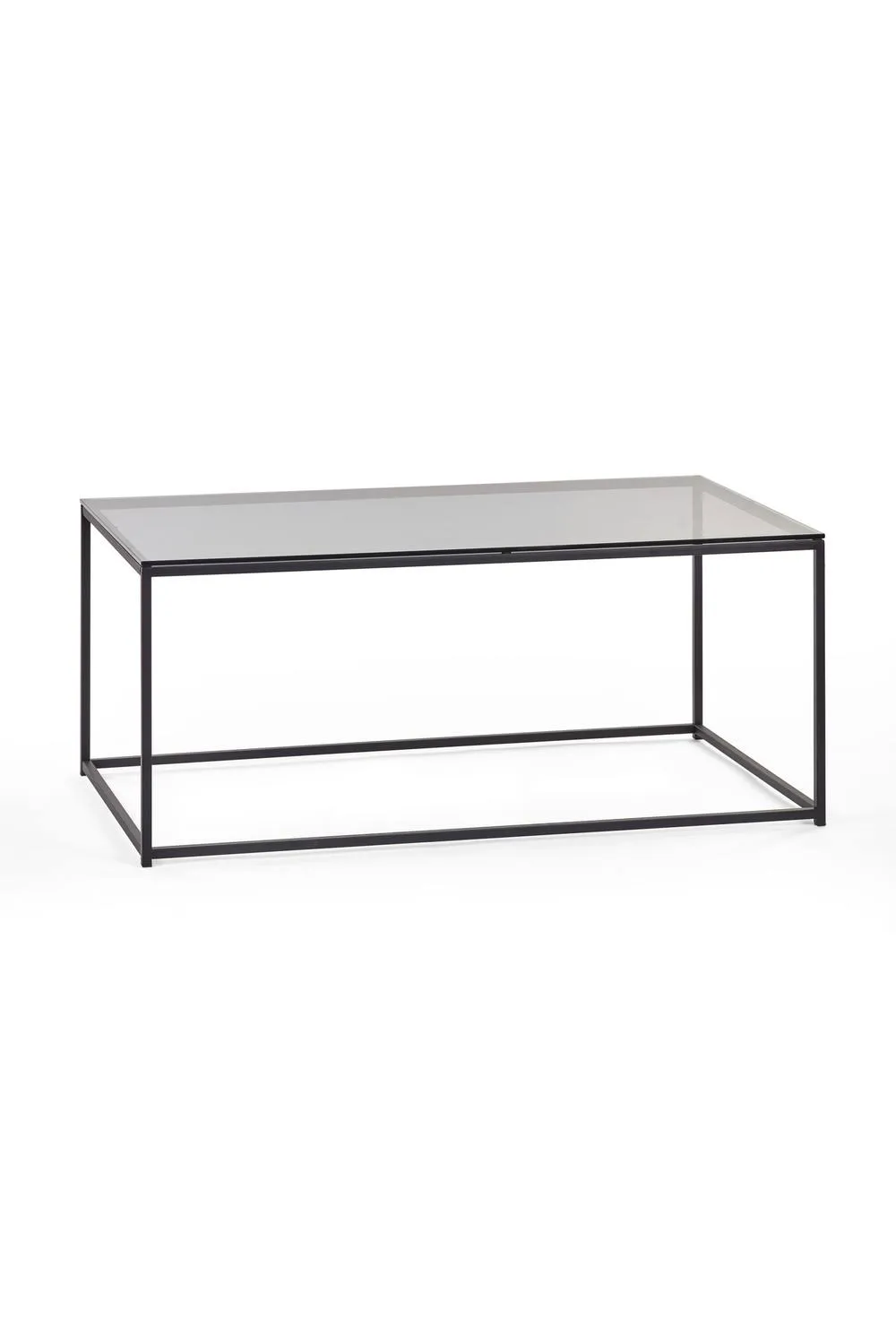 Julian Bowen Chicago Rectangular Glass Top Coffee Table in Black 2