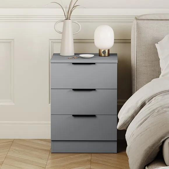 Hayes 3 Drawer Bedside Table 2