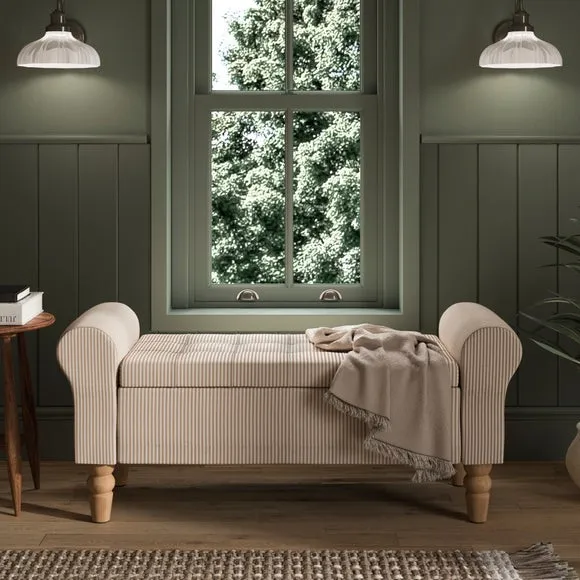 Lilian Small Stripe Storage Window Seat