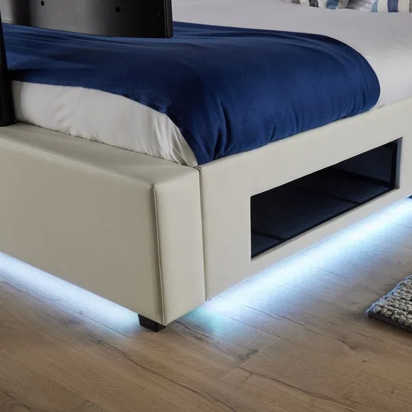 XR Living Ava TV Bed with LED Lights and TV Mount 5
