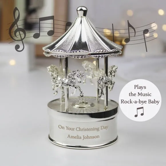 Personalised Musical Carousel Ornament 3