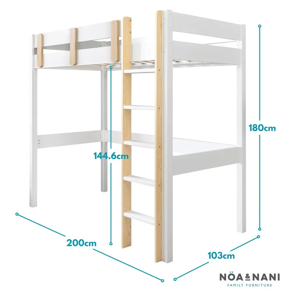 Nöa and Nani Una Highsleeper Cabin Bed in White 5