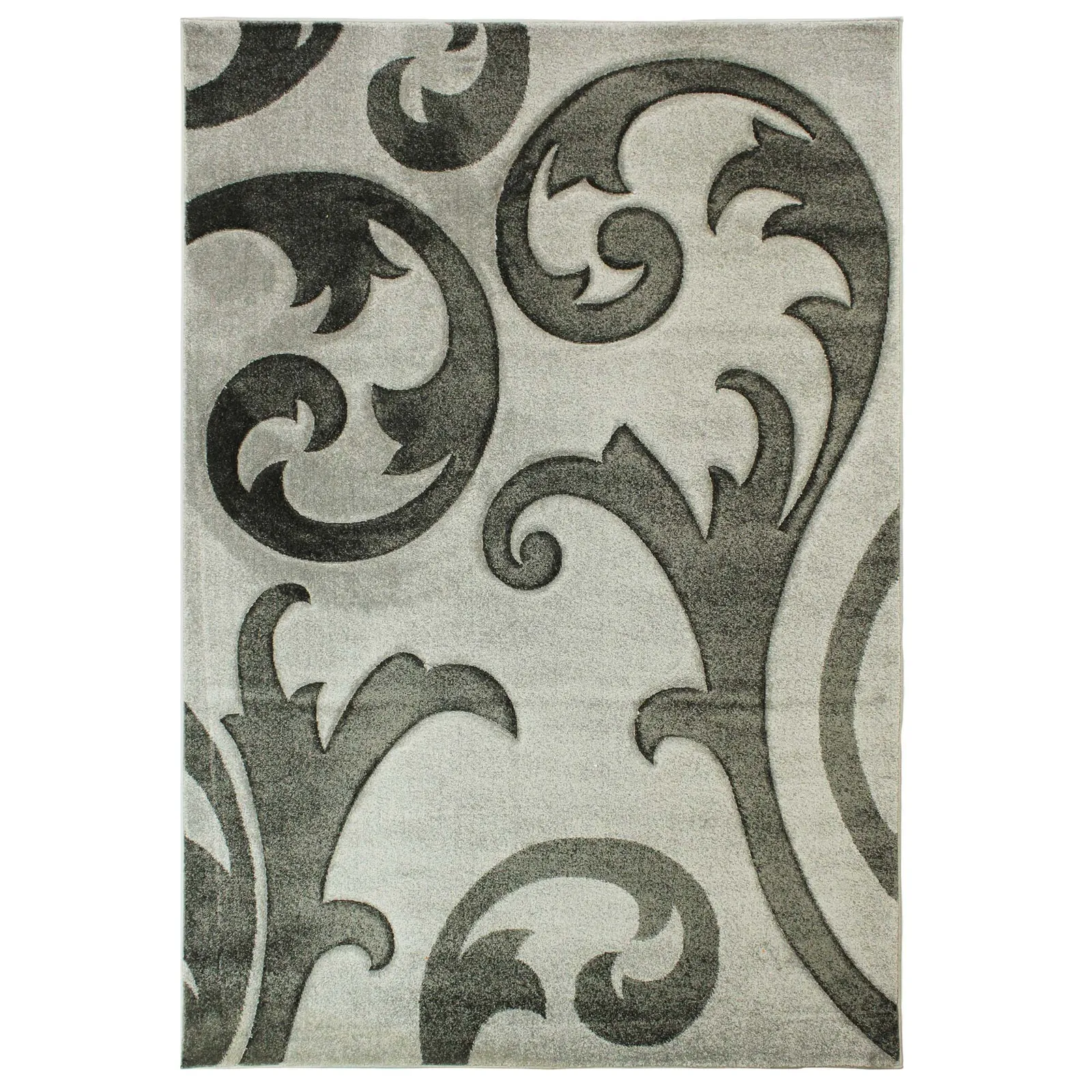 Elude Hand Carved Rug Grey