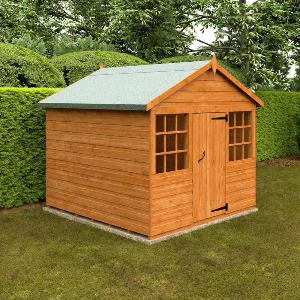 Buttercup Farm 6 x 6 Feet Wendyhouse 12mm Shed - Solid Wood/Softwood/Pine in Burnt Orange 2
