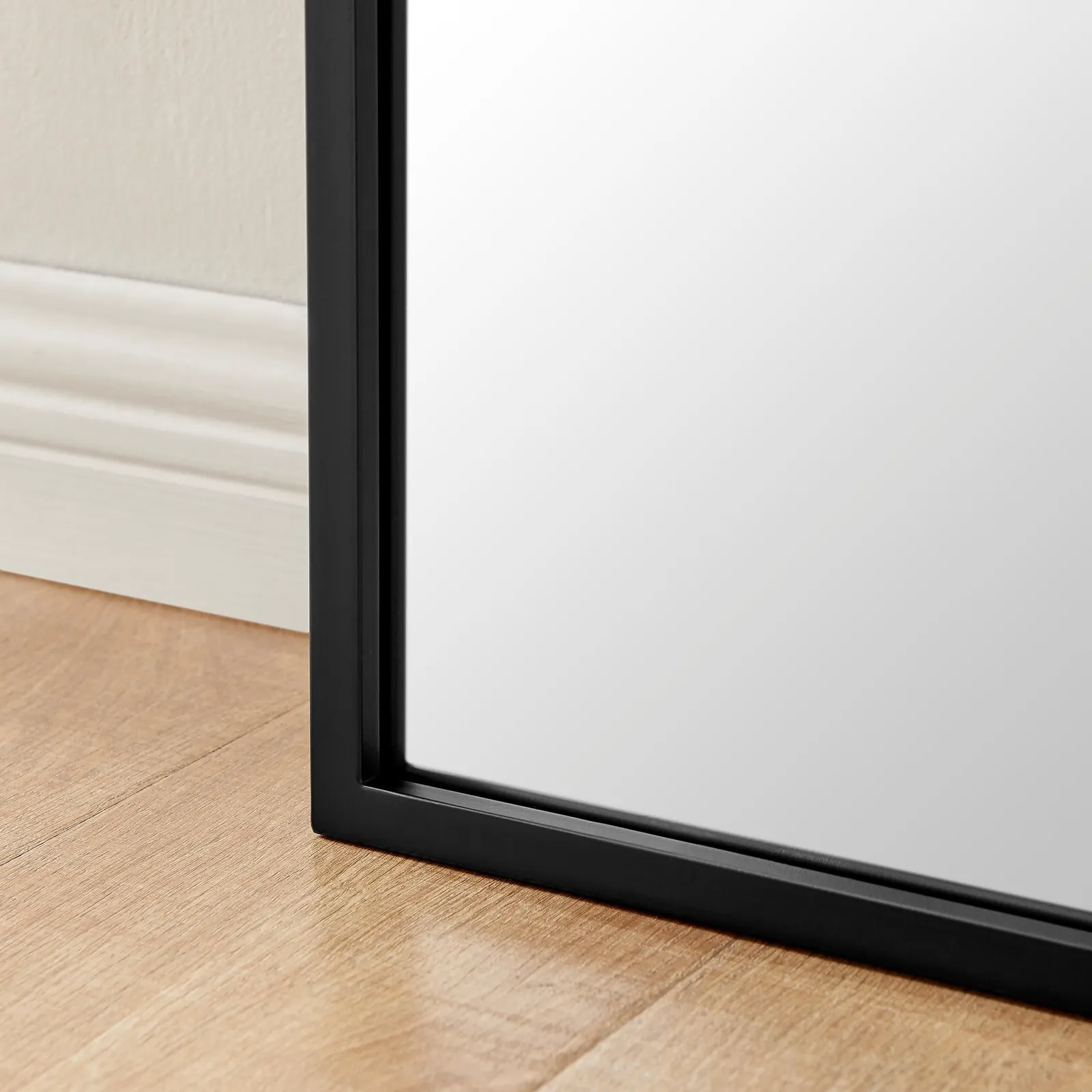 FurnitureboxUK Yoko Large Full Length Black Industrial Frame Window Wall Mirror 4