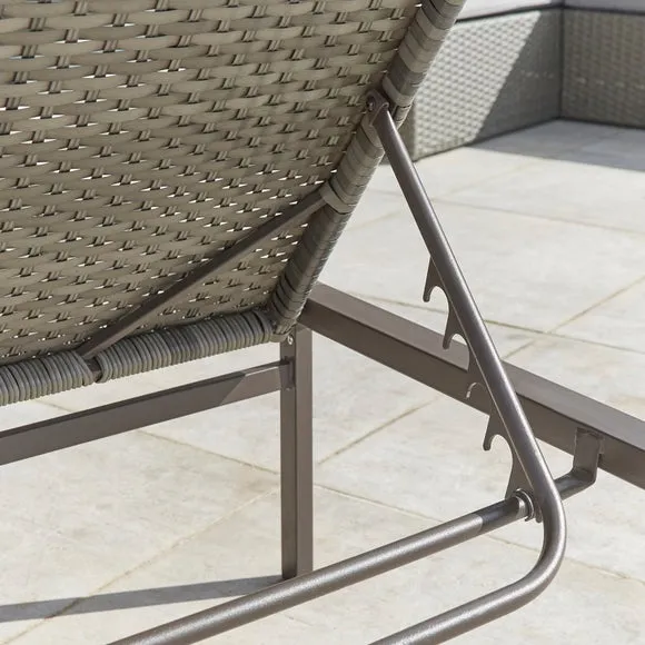 Malta Rattan Effect Sun Lounger 5
