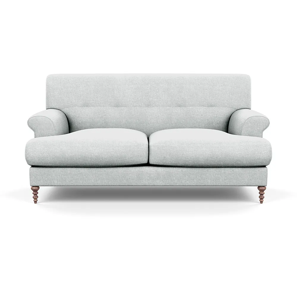 Scp Oscar 2 Seater Informal Sofa Broad Weave Tin Walnut Feet