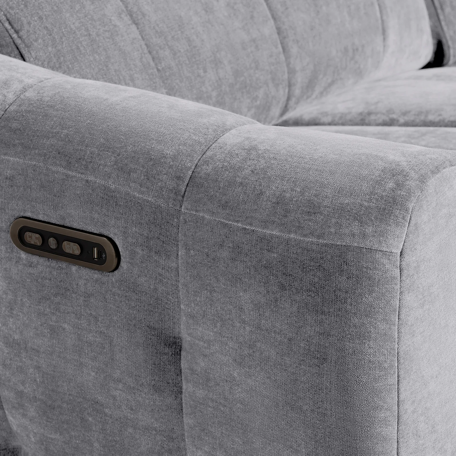 Montgomery 2.5 Power Seater & Headrest, Grey | Barker & Stonehouse 3