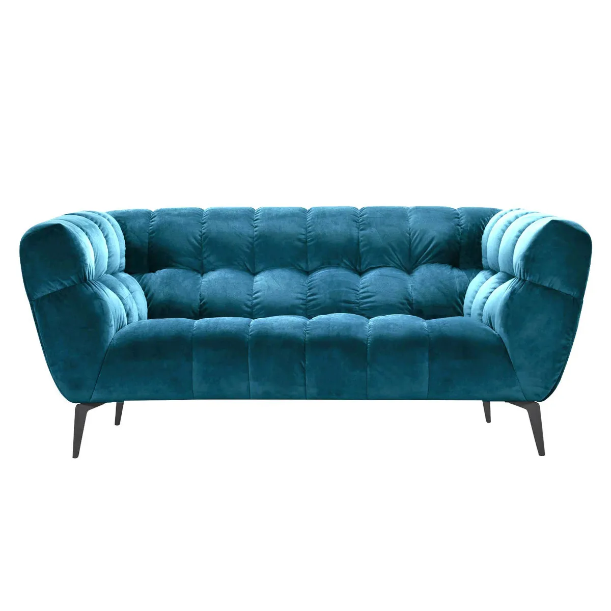2 Seater Sofa - Teal Velvet - W202 x D95 x H76cm - Barker and Stonehouse