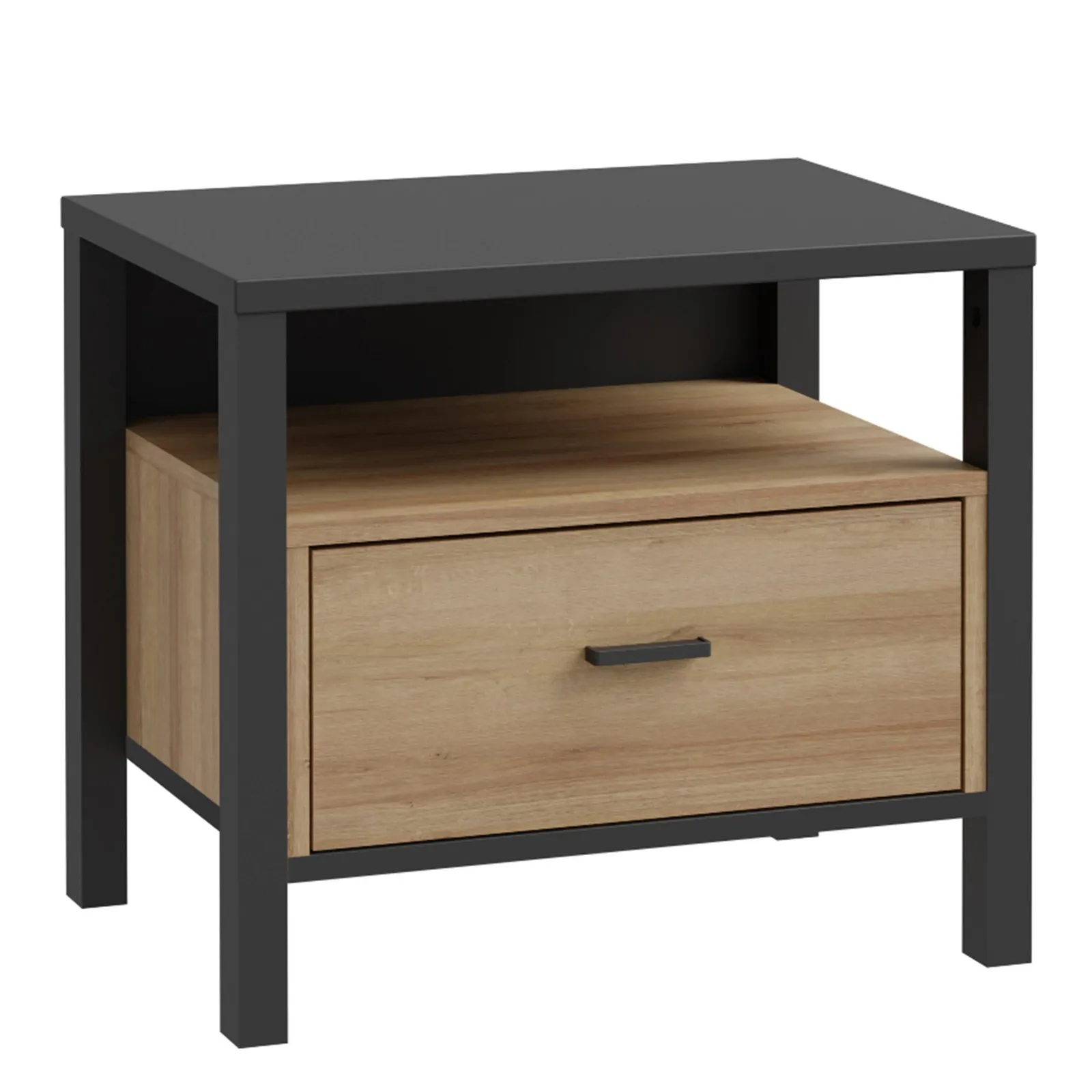 Furniture To Go High Rock Bedside in Black