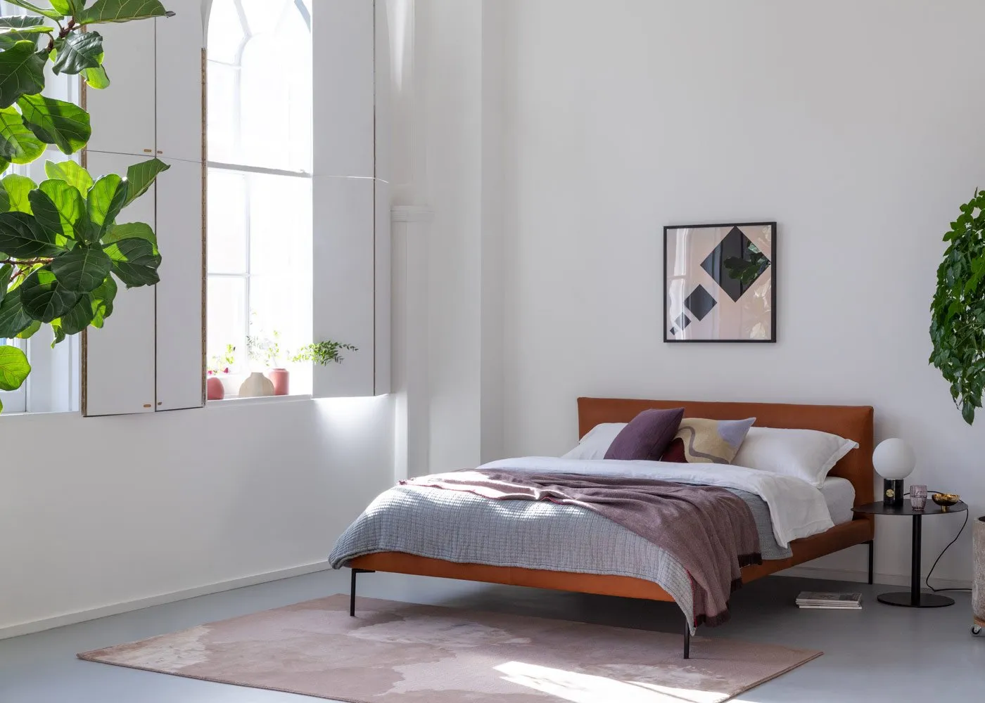 Heal's Matera Bed Super King St Moritz Wool Grey 1