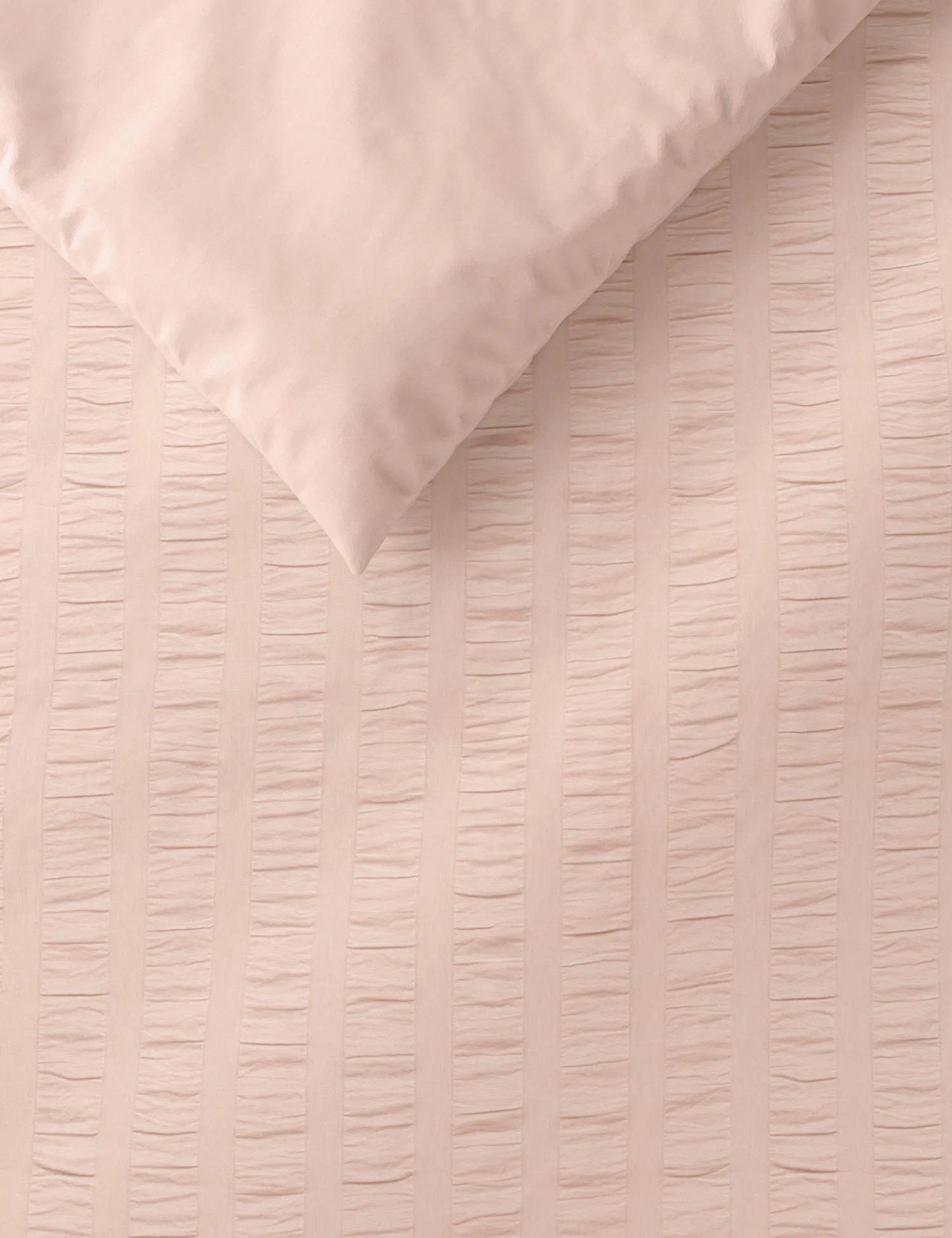 M&S Unisex Pure Cotton Striped Seersucker Bedding Set