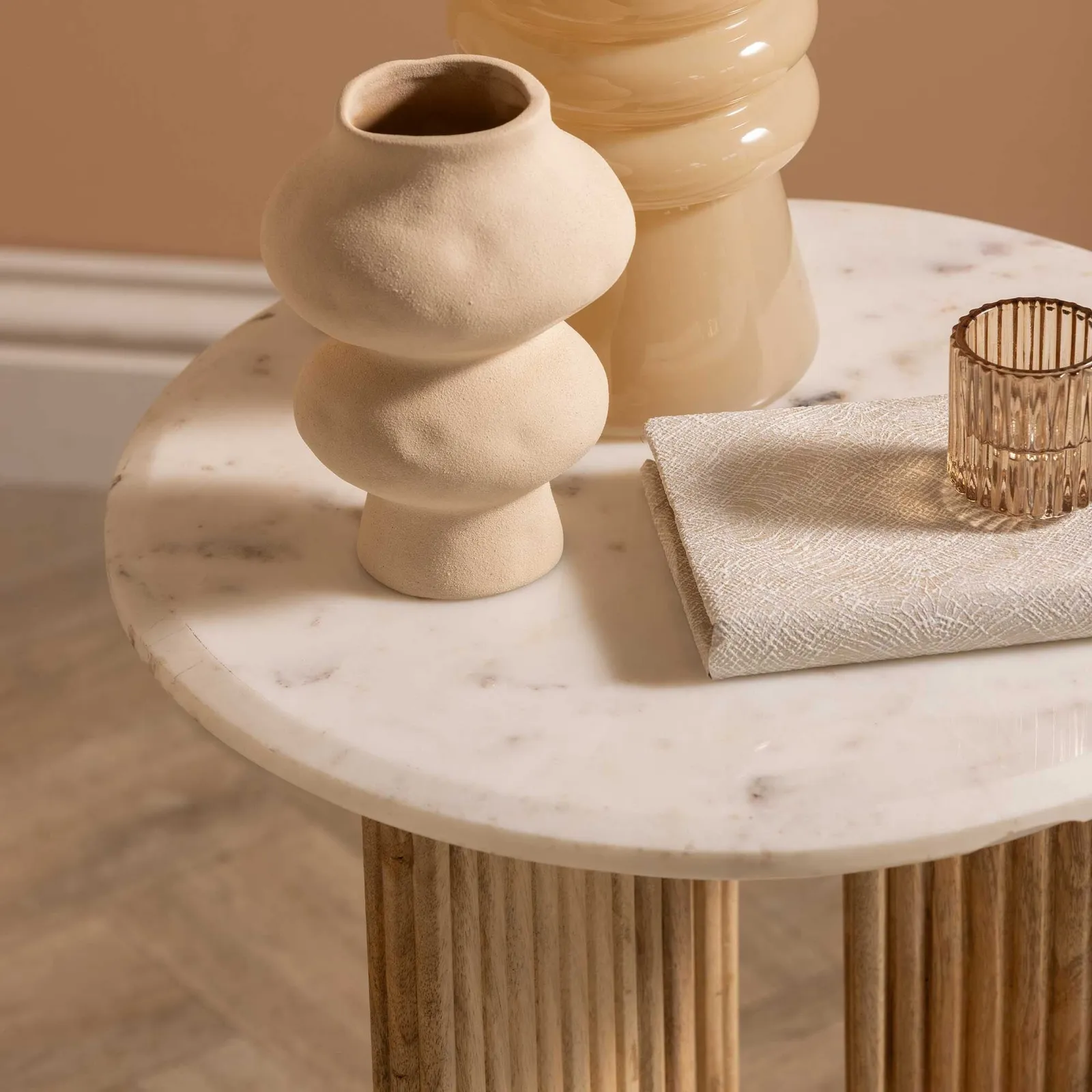 Fuji Side Table, Round, Neutral Wood | Barker & Stonehouse 6