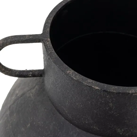 Crossland Grove Tarbes Metal Vase 510Mm, Black 6