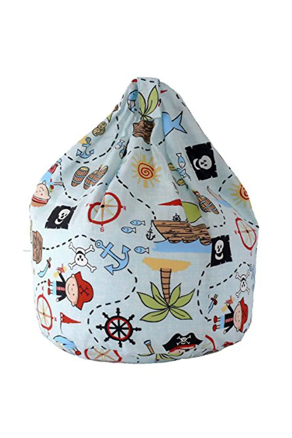 Bean Lazy Cotton Blue Pirate Island Bean Bag Large Size in Light Blue
