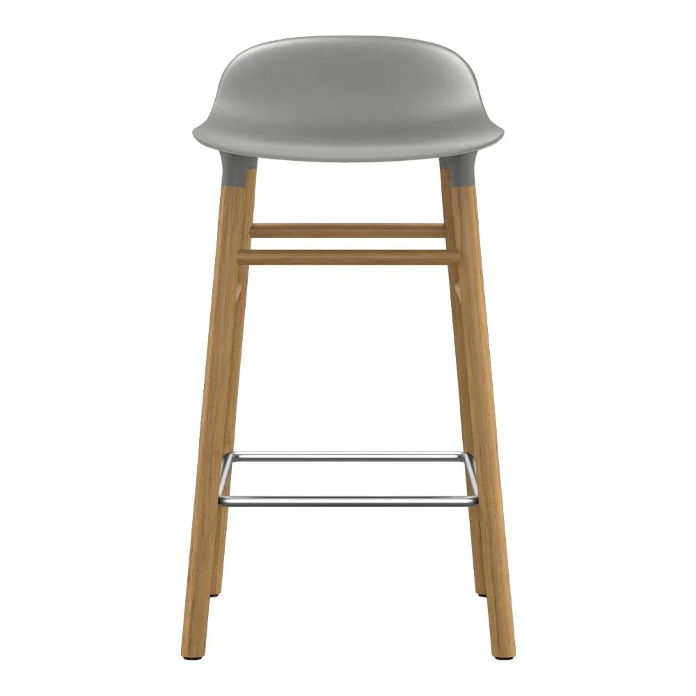 Normann Copenhagen Form Barstool in Grey with Oak Legs 2