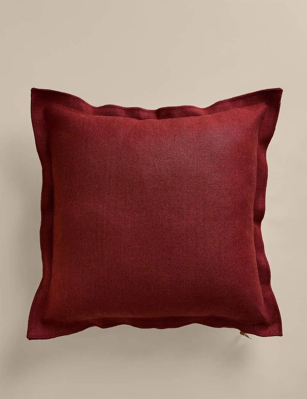 M&S Pure Linen Cushion Chestnut