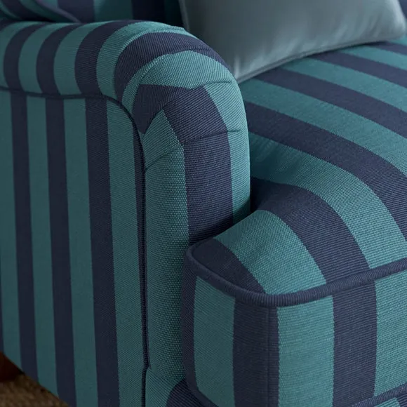 Beatrice II Woven Stripe Snuggle Chair 3