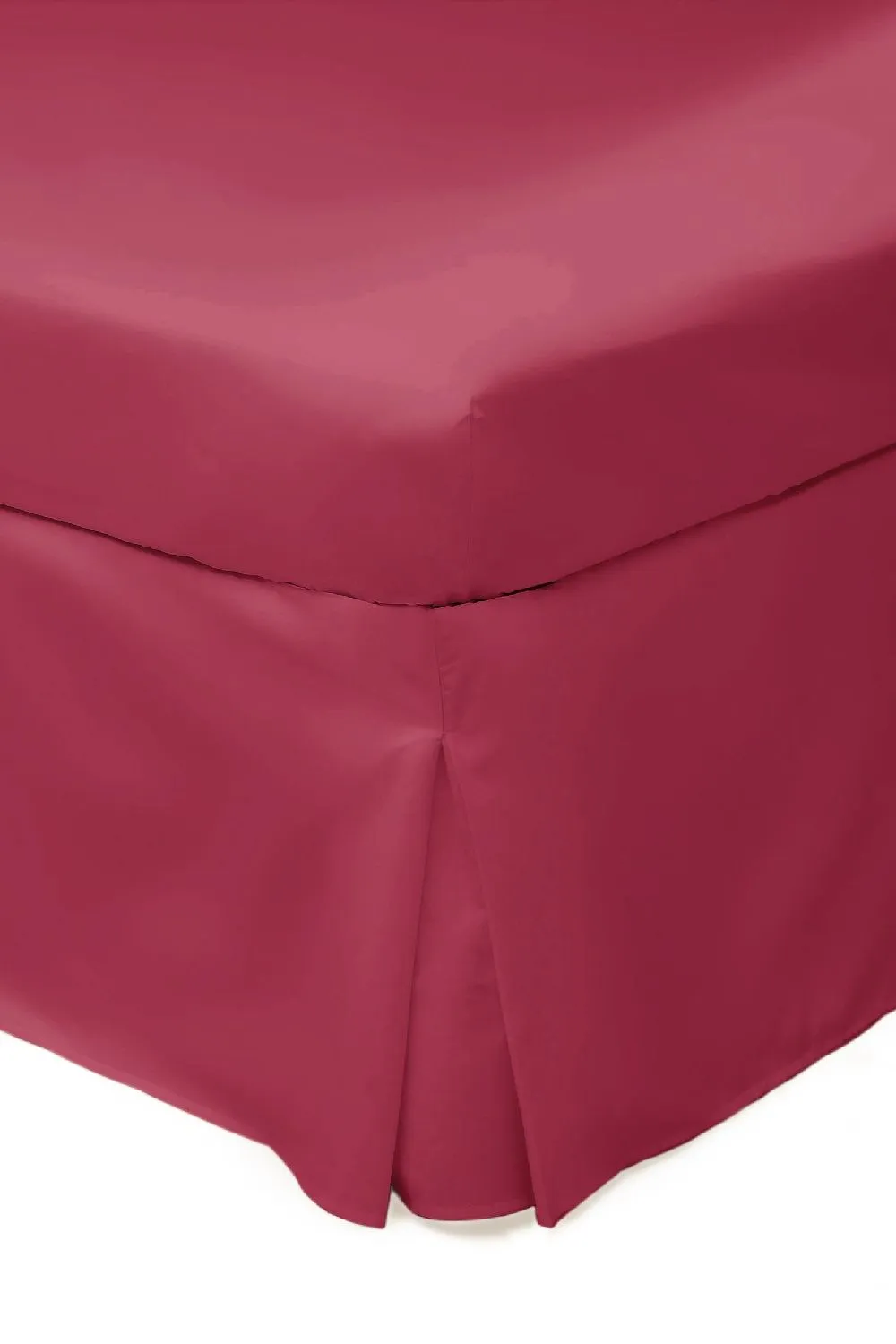 Belledorm Easy Care 200 Thread Count Cotton Polyester Percale Platform Valance in Red 1