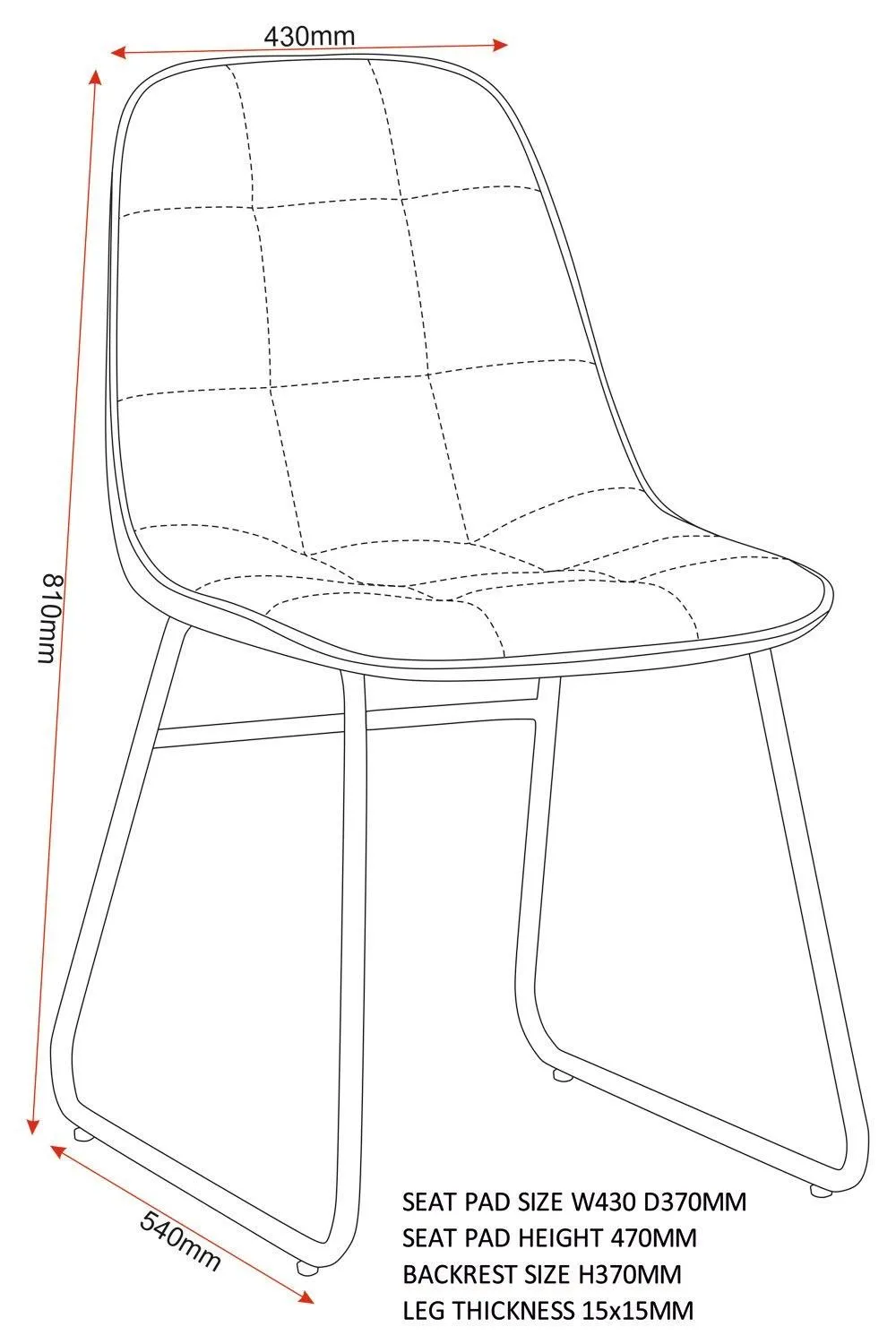 Seconique Lukas Chair ( Pair ) in Grey 6