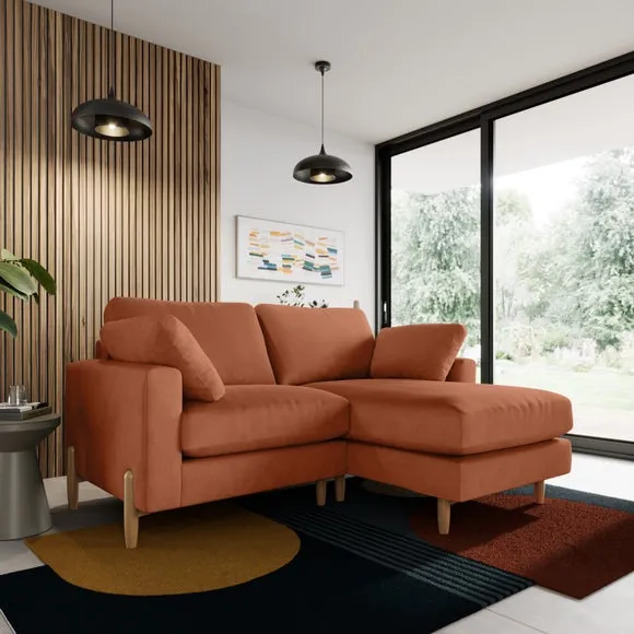 Apollo Vintage Velvet Corner Chaise Sofa 1