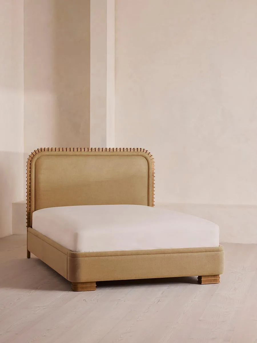 Angus Bed, Superking, Linen, Wheat