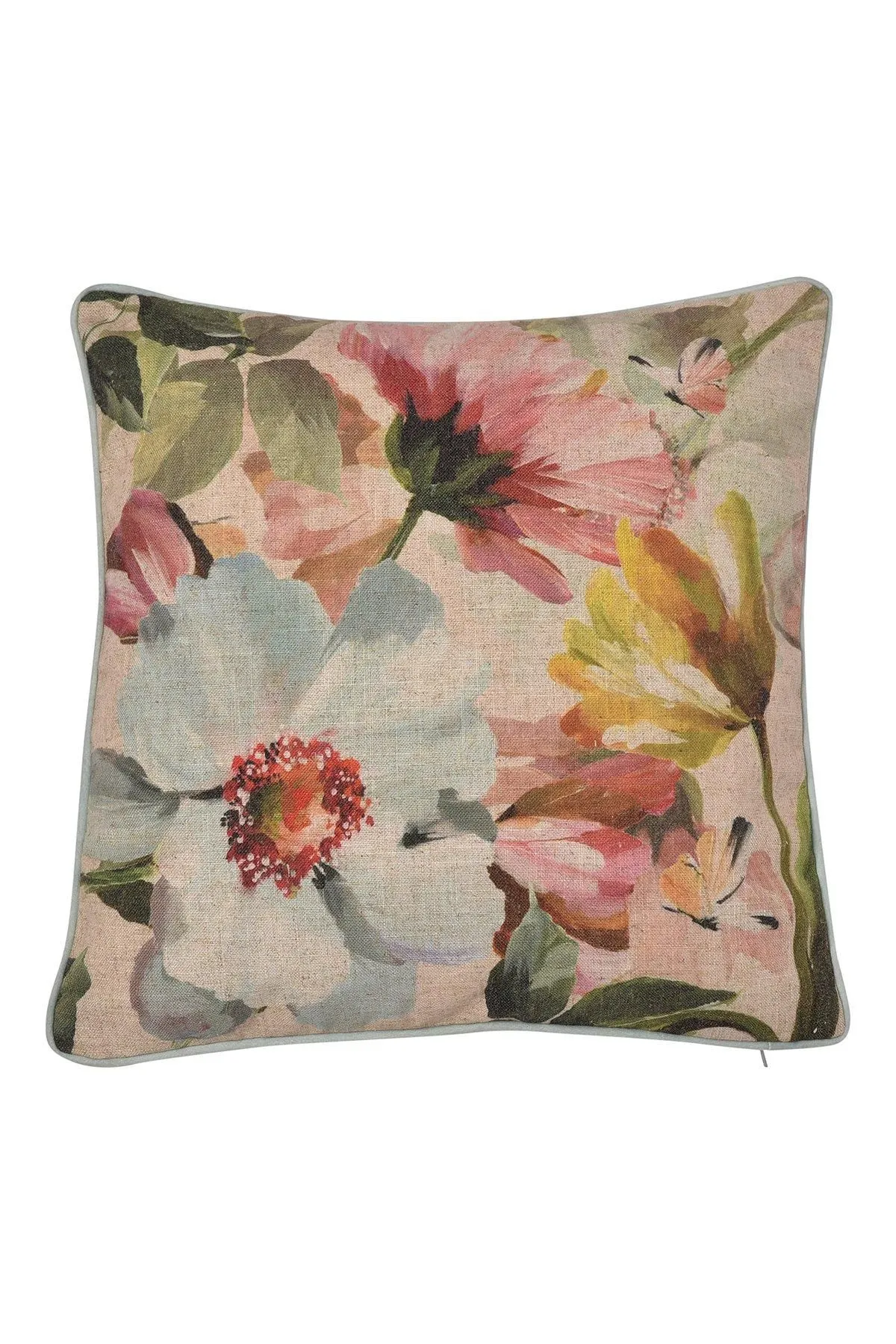 Appletree 'Serenity' Velvet Filled Cushion in Duck Egg Blue 2
