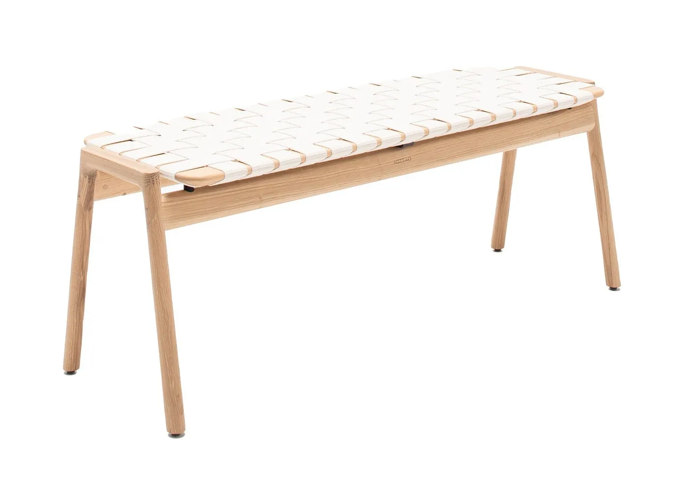 Gazzda Klupa Bench 120cm with White Webbing