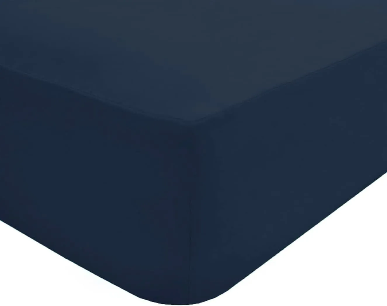 Smart Living Luxury Non-Iron Easy CarePolycotton 32cm Deep Fitted Bedsheet in Navy 2