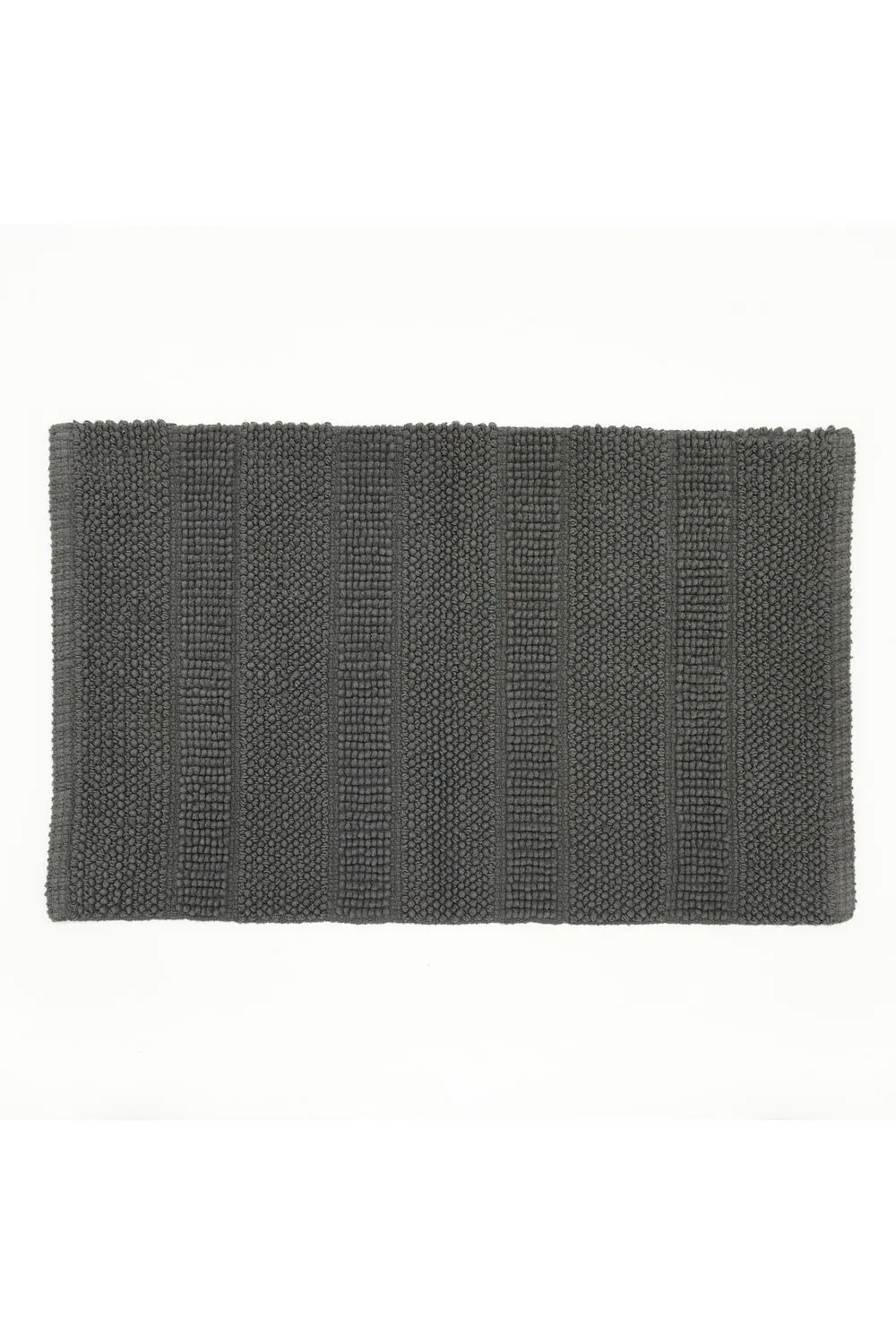 Deyongs Romeo Textured 100% Cotton Bath Mat - 1500gsm Absorbent Bathroom Rug | 1846 in Charcoal 2