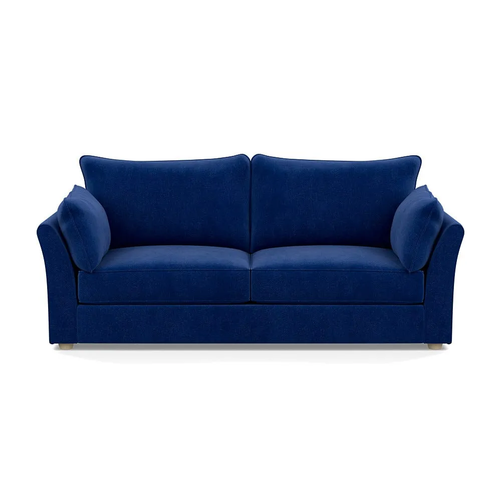 Heal's Tailor 4 Seater Sofa Smart Luxe Velvet Azure Natural Beech Feet 1
