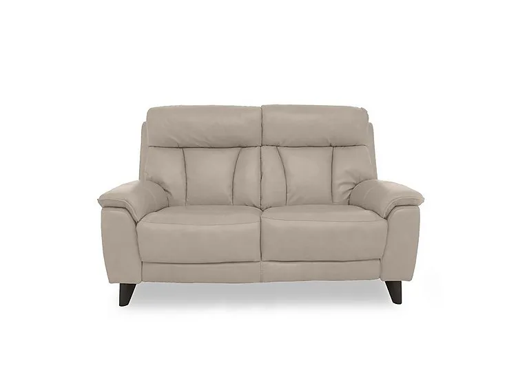 Dreamer 2 Seater Leather Sofa with Power Recliner - Silver Grey