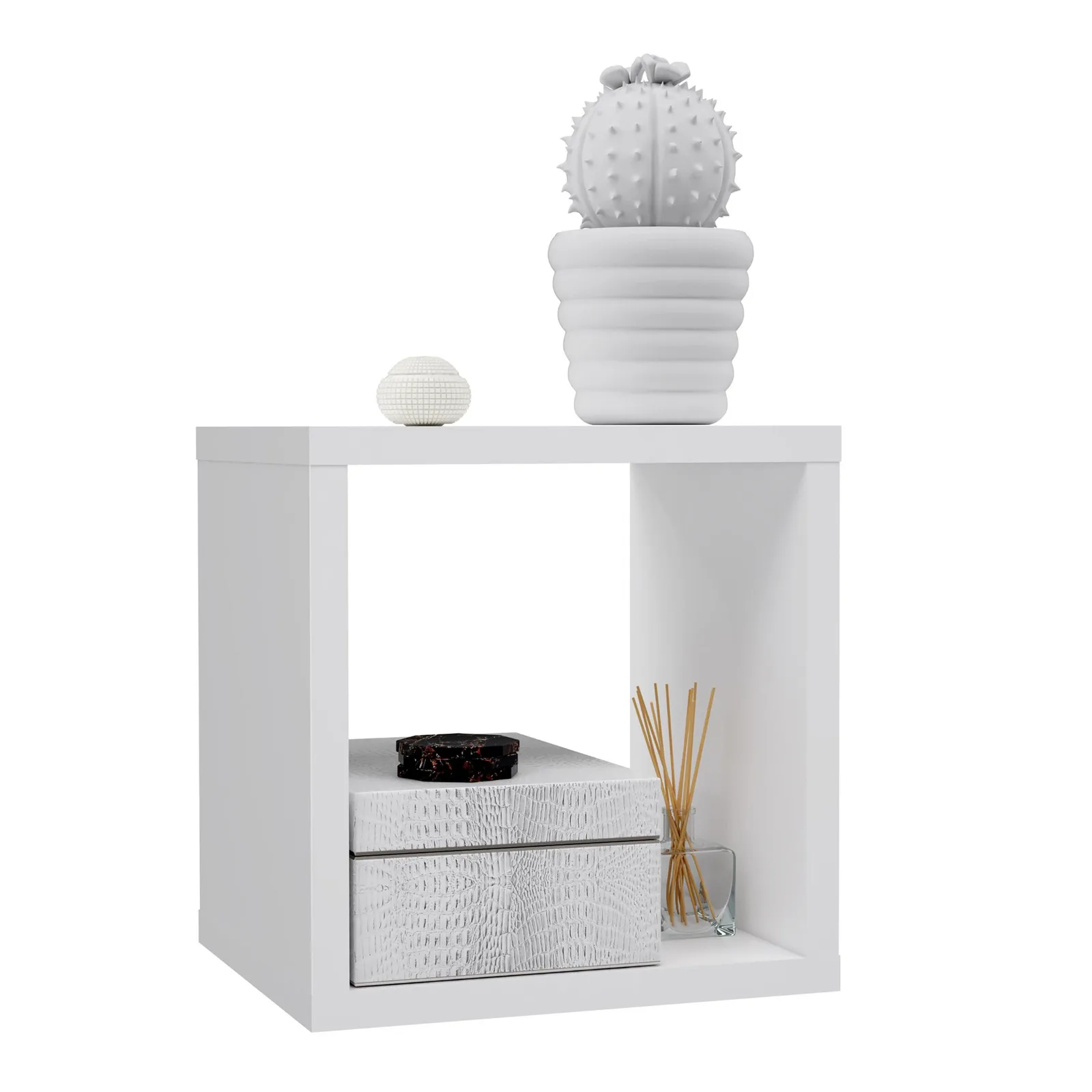 Furniture To Go Mauro Singular Storage Unit in White 4
