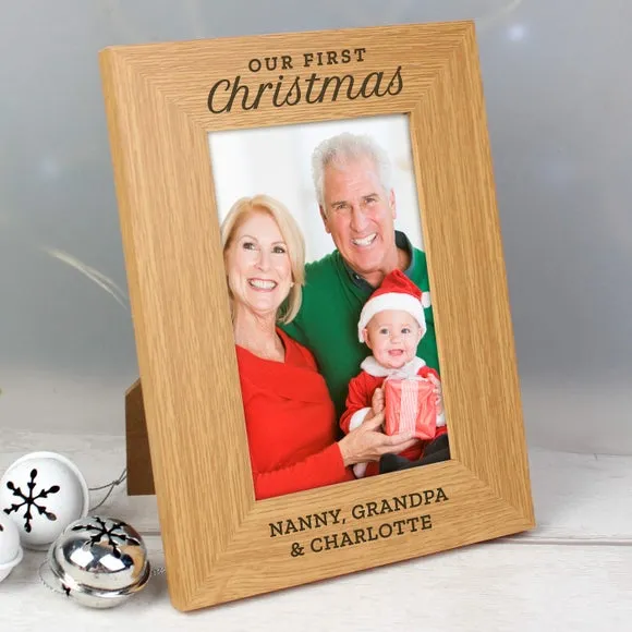 Personalised Our First Christmas Photo Frame