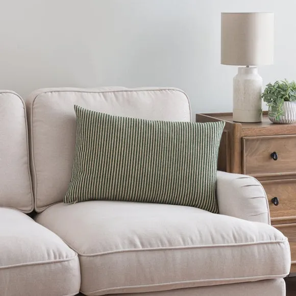 Chenille Striped Rectangular Cushion Cover 1