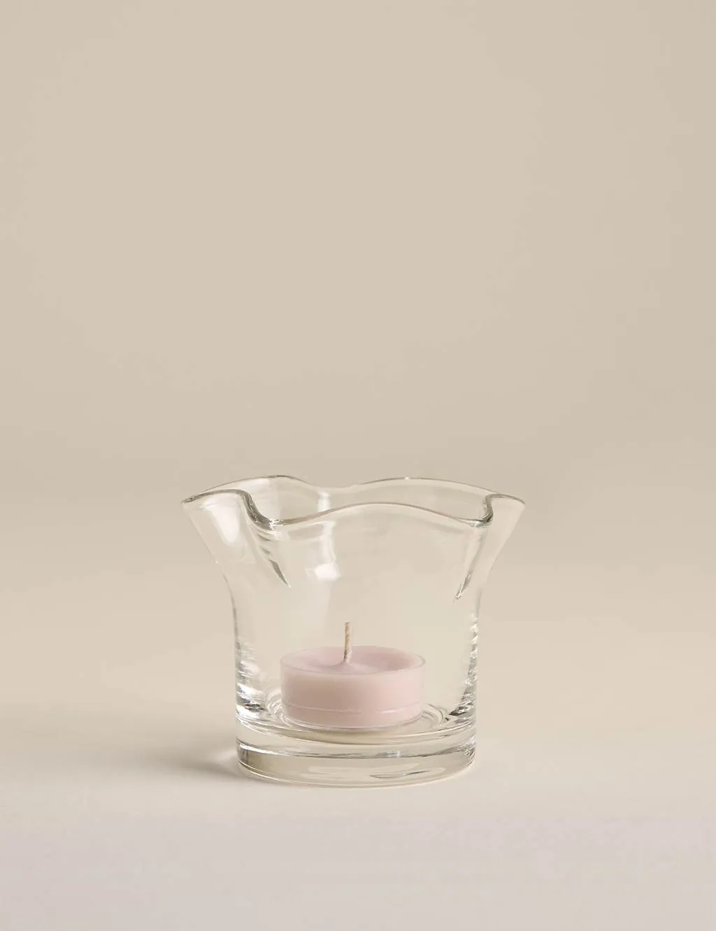 M&S Handkerchief Tealight Holder Clear