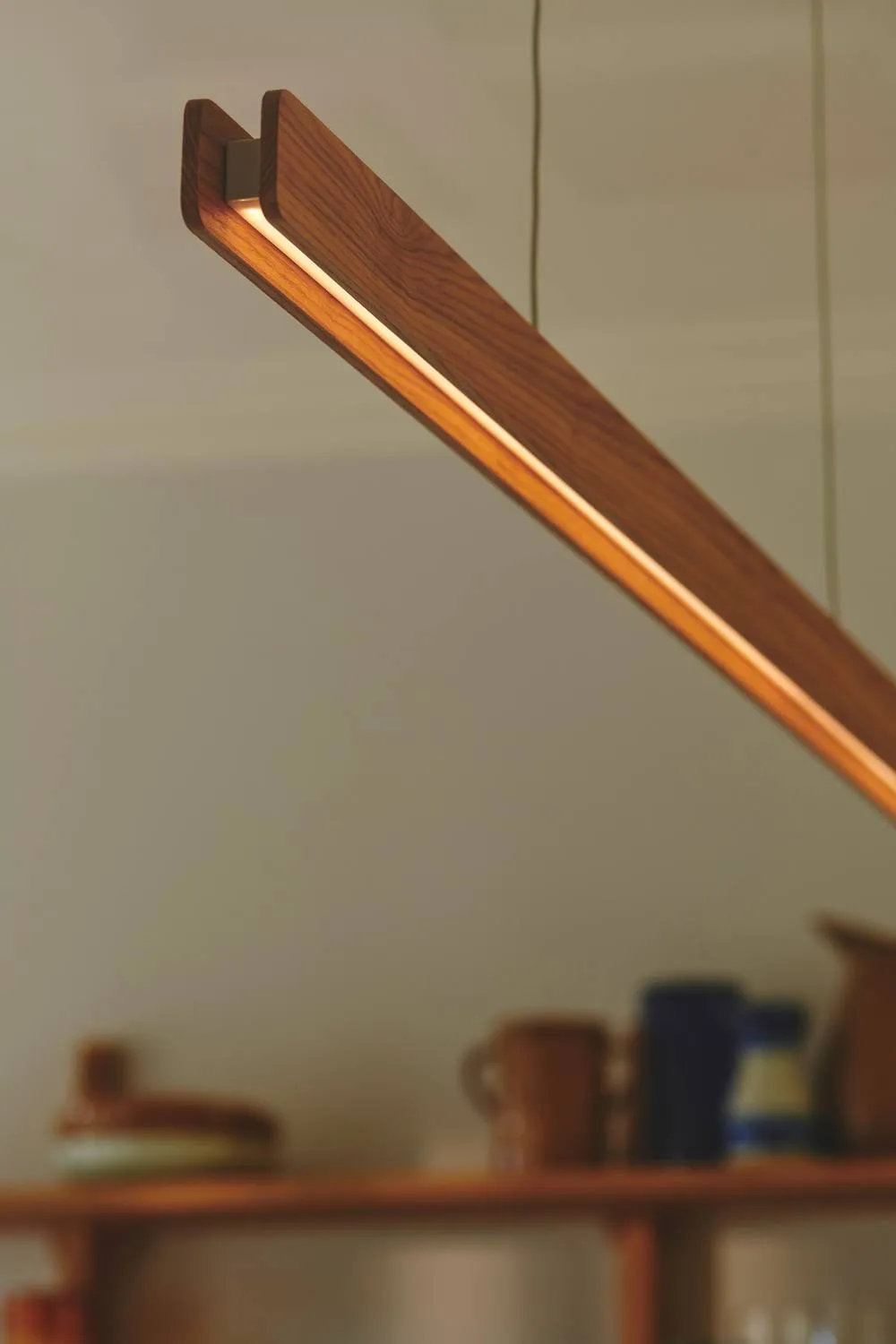 Nordlux Modern Indoor Pendant Light Brown Wood Intergrated LED 30, 000hrs - Mains Powered, IP20 6