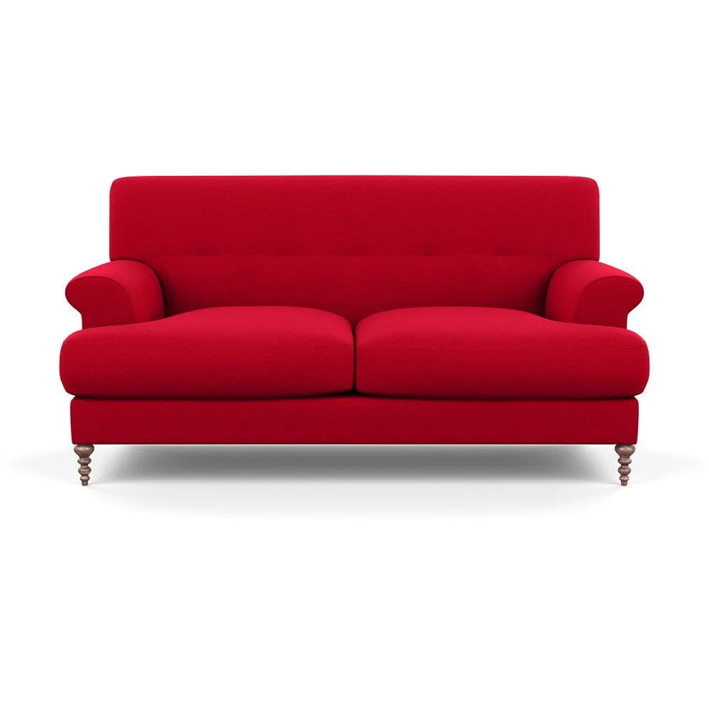 Scp Oscar 2 Seater Informal Sofa Melton Wool Red Oxide Walnut Feet