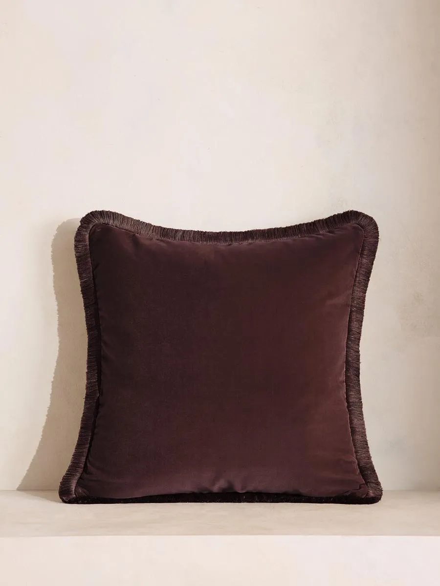 Margeaux Square Cushion, Aubergine