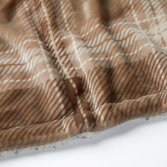 Check Sherpa Throw Blanket, 130cm x 180cm 2