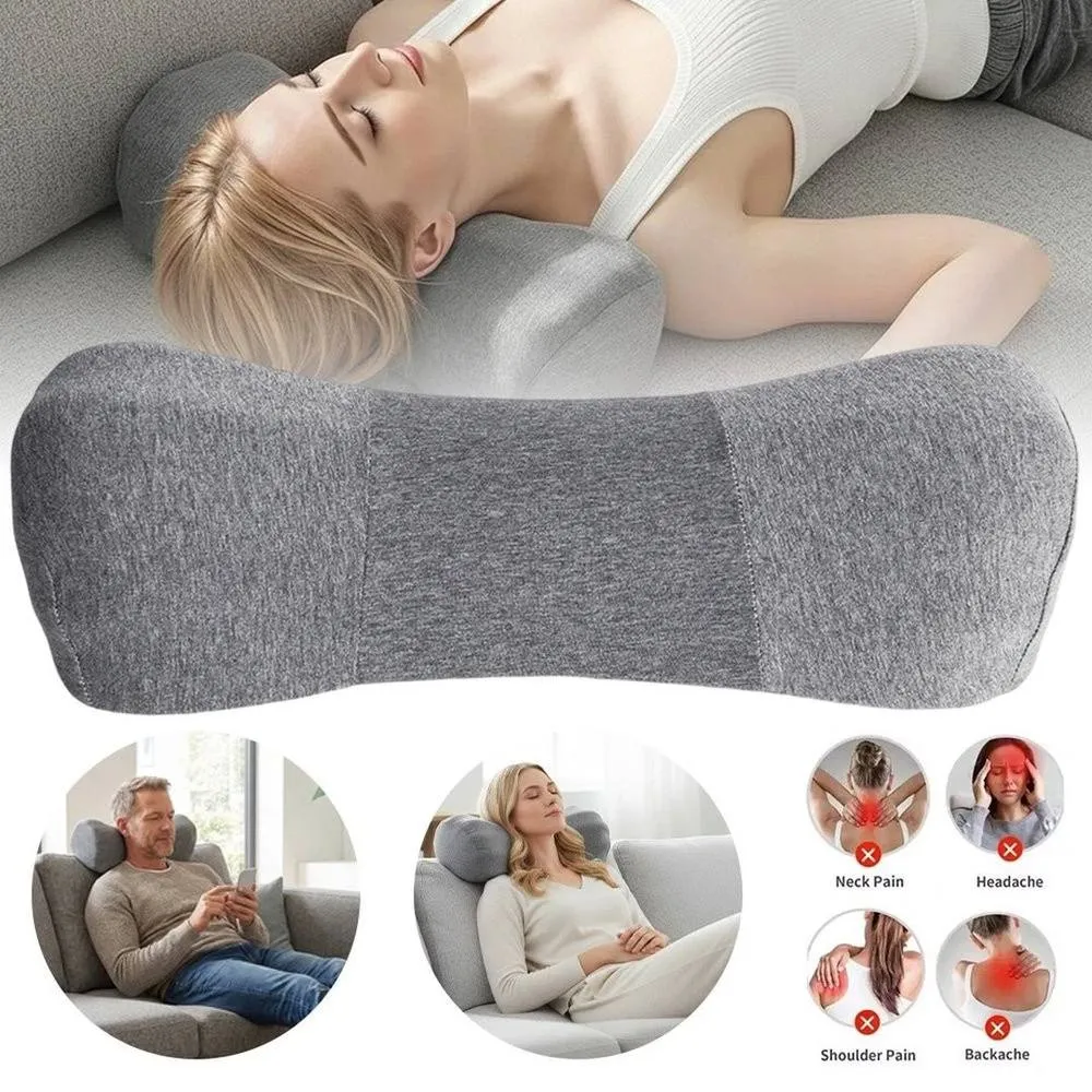 SPETLEK Neck Support Pillow Memory Foam Ergonomic in Grey