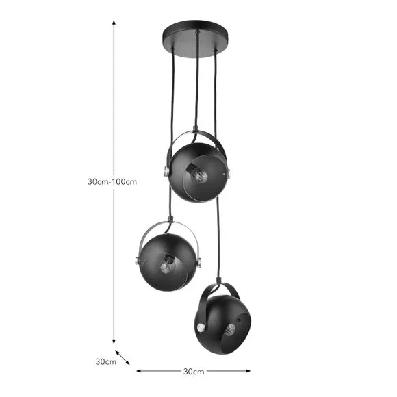 Olympya Industial 3 Light Cluster Ceiling Light 6