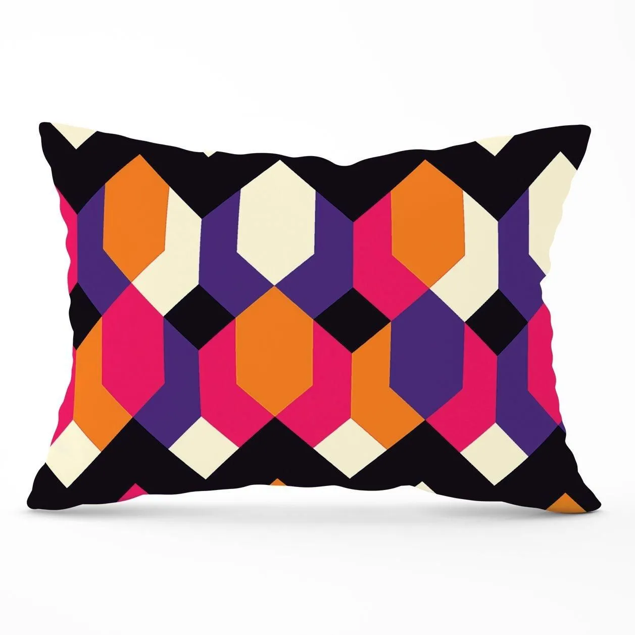 Warren Reed - Designer Coloured Abstract Pattern Cushions in Red