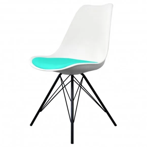 Fusion Living Soho White Plastic Dining Chair 2