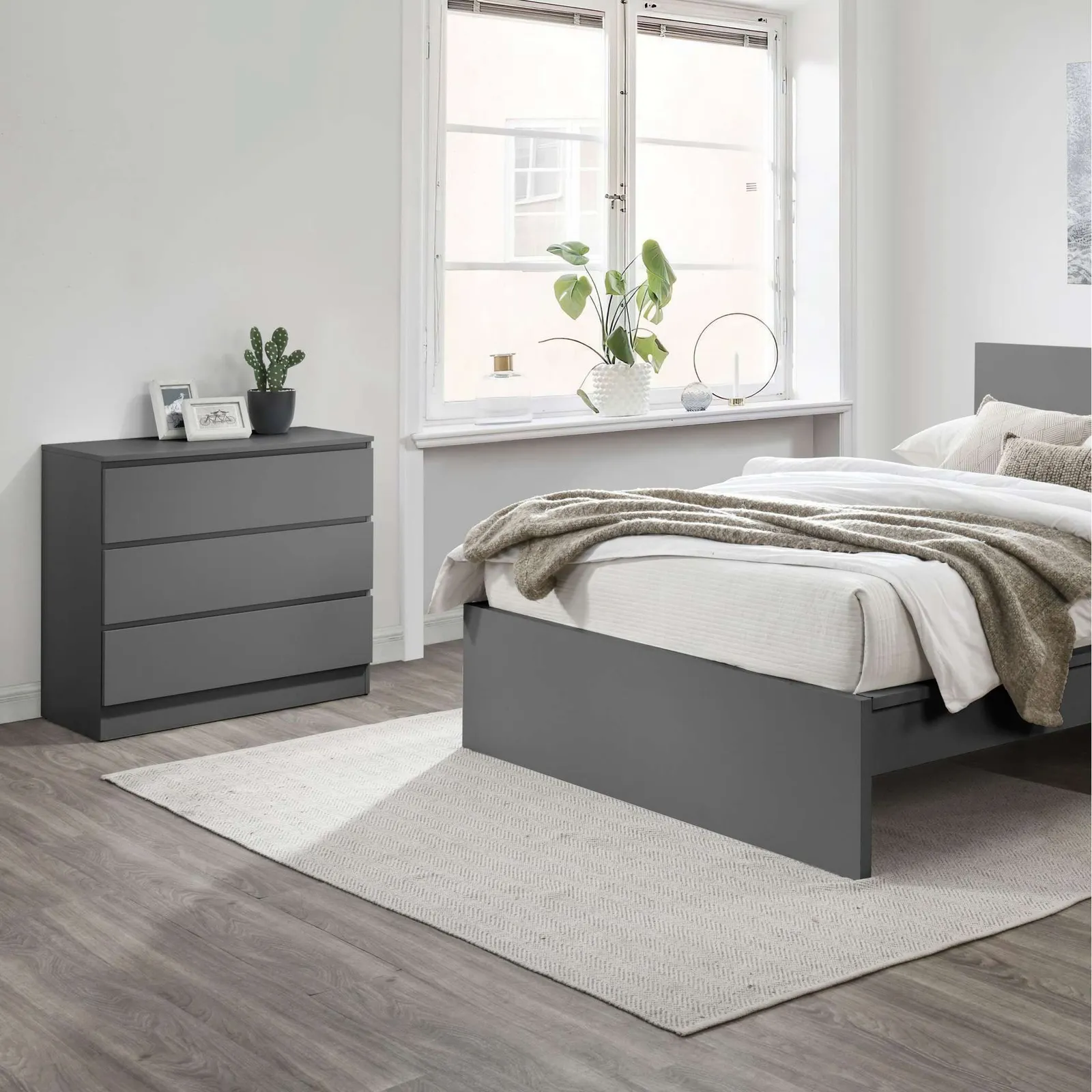 Birlea Oslo 3 Drawer Chest in Grey 5
