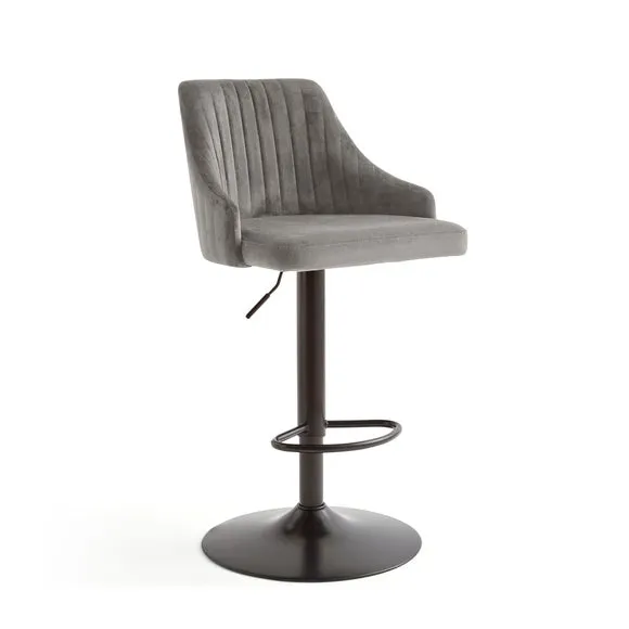 Shea Adjustable Height Barstool, Velvet 5