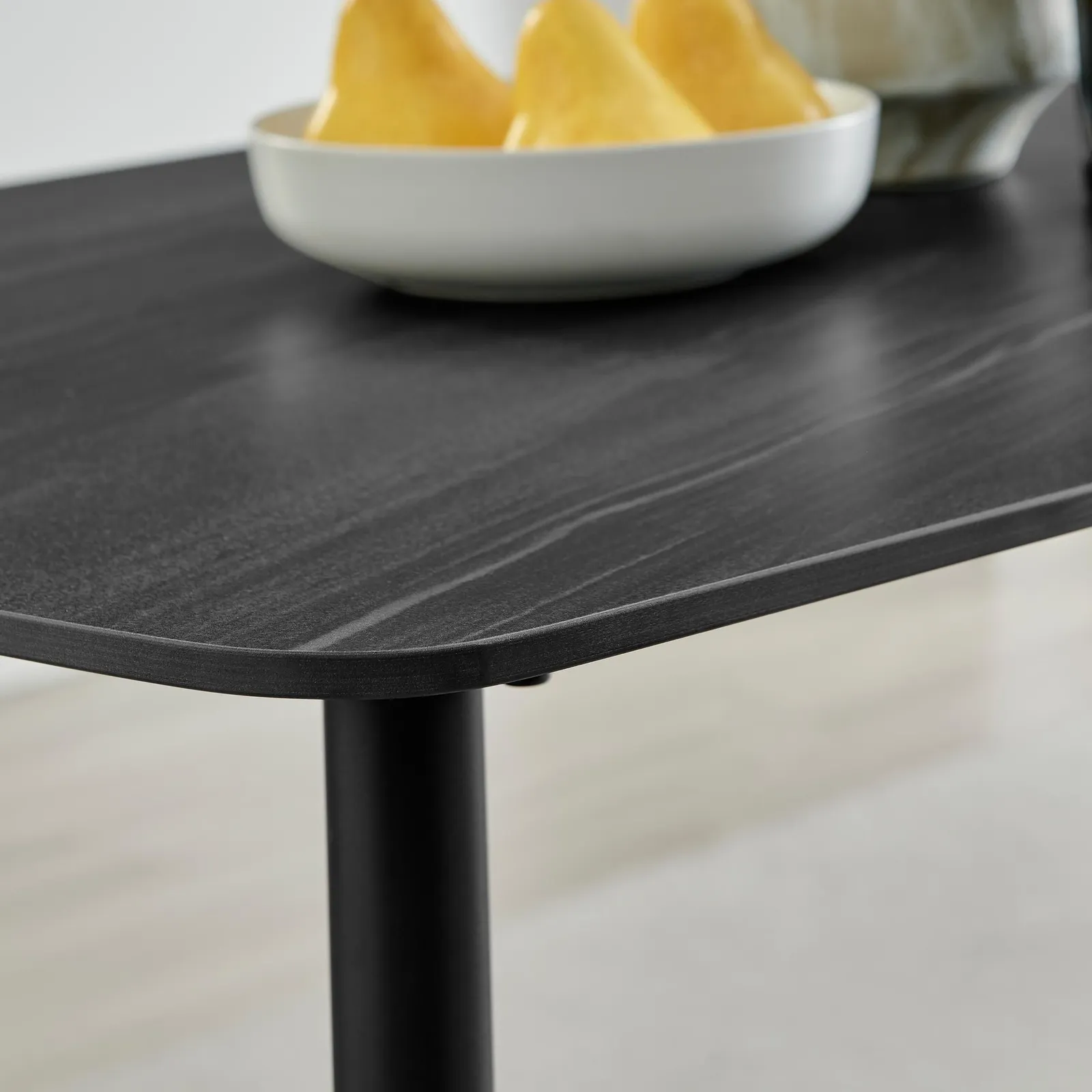 FurnitureboxUK Asti Grey Marble Ceramic Top Dining Table & 4 Black Asti Chairs 5