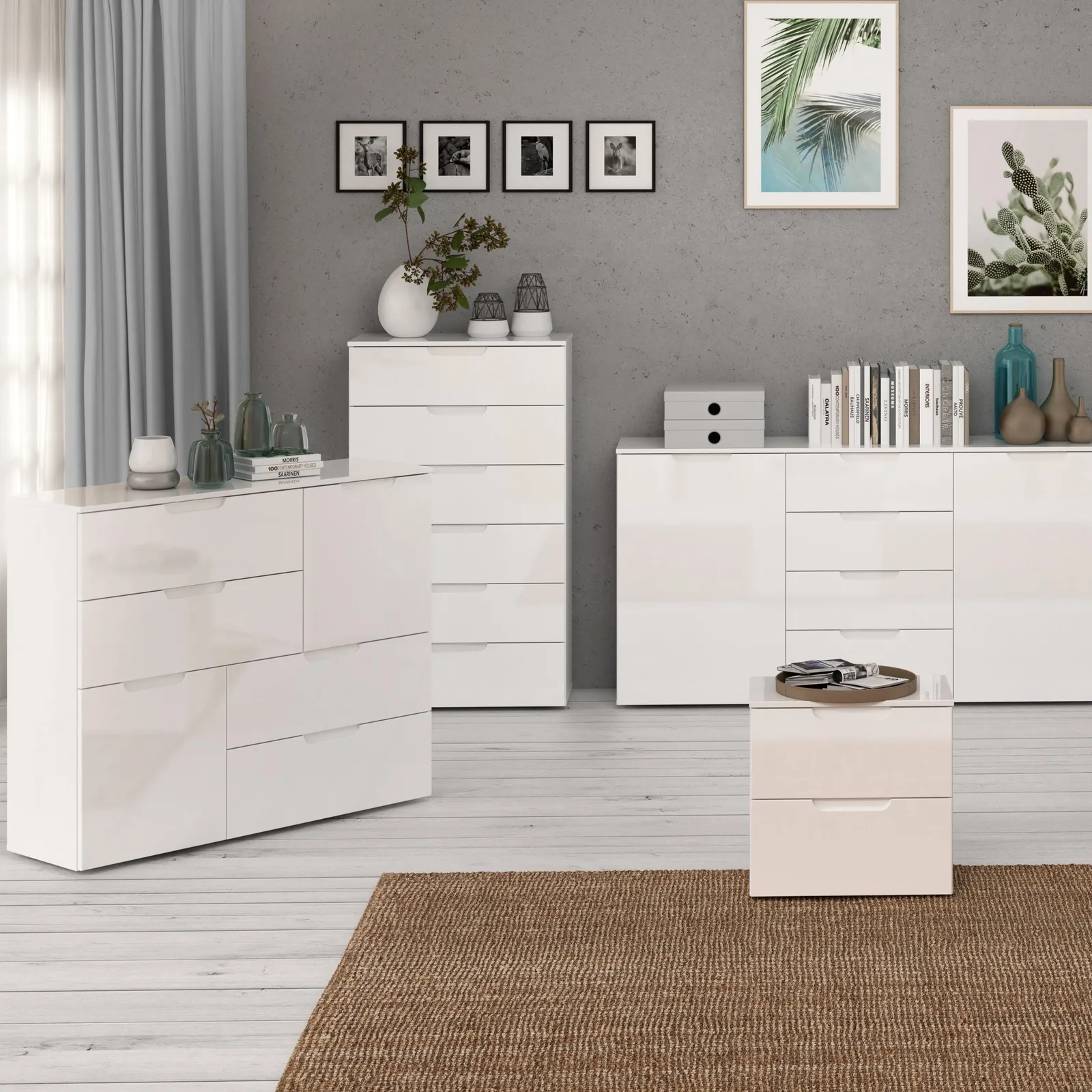 Furniture To Go Sienna Chest of 6 Drawers in White 4